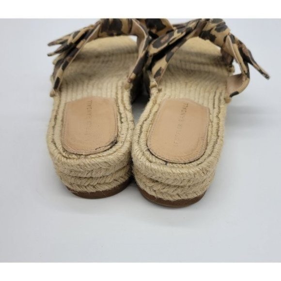 Loeffler Randall Leopard bow tie strappy espadrille sandals Size 10 - Picture 4 of 8